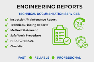 professional engineering and technical reports