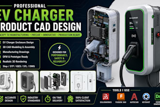 design ev charger casing for wall mounted and floor mounted charging stations