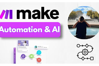 build automated workflows using make com and openai API