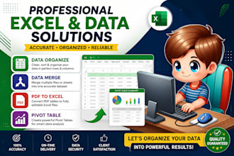 data organize, data merge, pdf to excel, pivot table