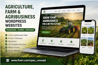 build agriculture, farm, and agribusiness wordpress websites