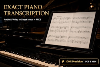 transcribe piano audio or video into sheet music and midi