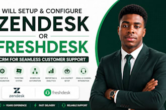 setup zendesk or freshdesk CRM
