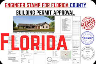 help with structural, civil, engineer stamp for florida county permit approval