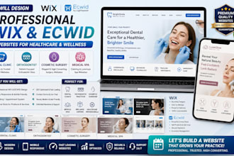design wix ecwid dental clinic orthodontist cosmetic surgery medical spa website
