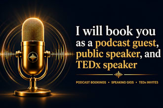 book you as a podcast guest public speaker, and tedx speaker