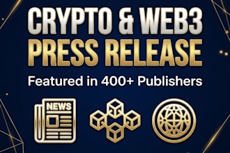 write and distribute a press release for your crypto or web3 project