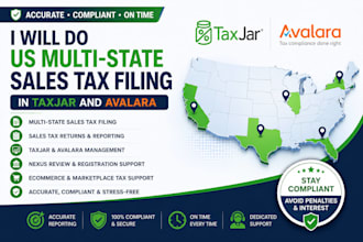 do US multi state sales tax filing in taxjar and avalara