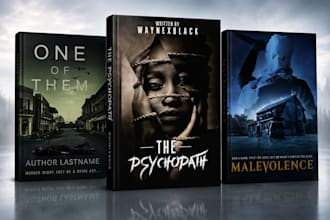 do psychological thriller cover, crime fiction book cover and noir thriller KDP