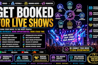 pitch your music to booking agents and event promoters