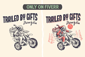 make best illustration tshirt design artwork vintage and retro styles