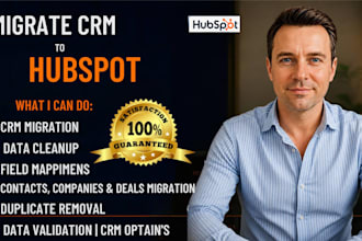 migrate saleforce pipedrive or zoho crm to hubspot, data map and crm automation