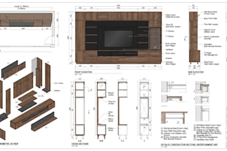 produce detailed millwork cad shop drawings for fabrication