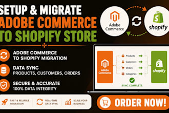 setup adobe commerce shopify data sync migrate adobe commerce to shopify store