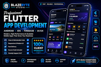 develop a modern flutter mobile app UI