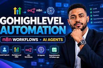 build gohighlevel ai automation CRM workflows n8n automation  n8n ai agents