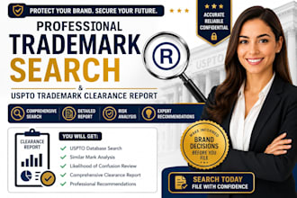 conduct a professional trademark search uspto trademark clearance report