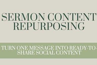 repurpose your sermon into church and social media content