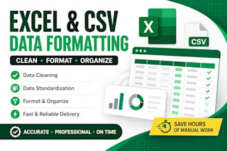 clean, merge, split or format your excel and CSV files
