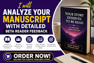 analyze your manuscript with detailed beta reader feedback