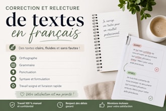 je vais améliorer tous vos textes