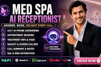 med spa ai receptionist vapi retell booking agent ghl voice automation