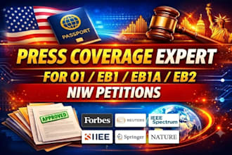 secure press coverage and media articles for your eb1a eb1 visa and o1 petition