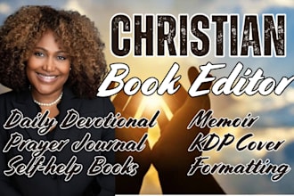 edit, proofread christian book editor format devotion memoir self help journal