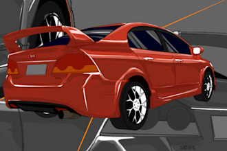 vector art for cars and motorcycles