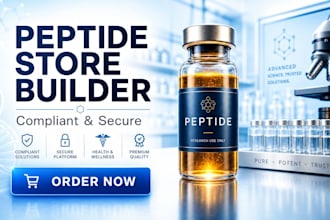 build professional peptide website research chemical store woocommerce