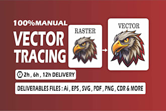 do fast vector tracing, redraw, convert image to vector