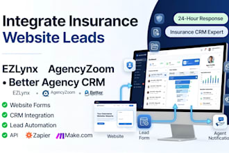integrate insurance website leads with ezlynx, agencyzoom, better agency CRM