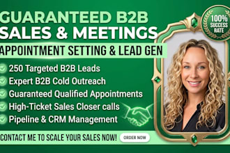 provide b2b lead generation, guaranteed appointment setting and sales closing