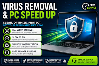 remove viruses and speed up your windows PC remotely