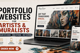 create your muralist or creative artist portfolio website