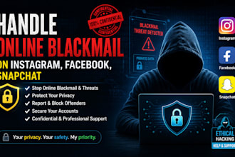 handle online blackmail on instagram, facebook, twitter