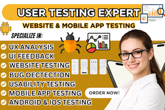 do user testing website testing usability testing app testing manual testing