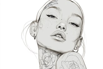 design a minimalist fine line tattoo