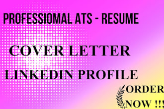 write and upgrade your resume,cv,cover letter and linkedin