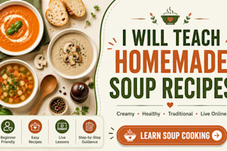 teach homemade soup recipes step by step online