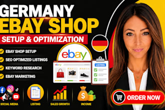 do germany ebay shop setup, ebay listing, german ebay SEO, german ebay marketing