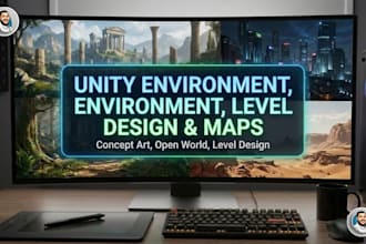 design 3d game environment, game level design, game environment in unity 3d, ue5