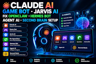 claude ai game bot jarvis ai fix openclaw hermes bot agent ai second brain setup