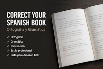 correct your spanish books ortografia y gramatica for KDP publishing