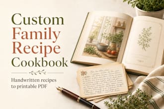 design a custom family recipe cookbook