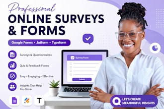 design a survey form in typeform, google form and jotform