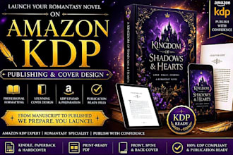 prepare and publish your romantasy novel on amazon KDP with cover