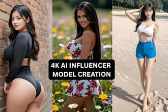 design 4k ai influencer model for instagram fanvue and lifestyle content video