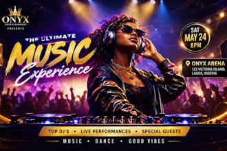 design premium event flyer dj flyer party flyer concert flyer poster design