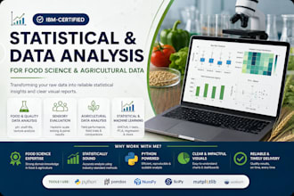perform data analysis for food science and agricultural data